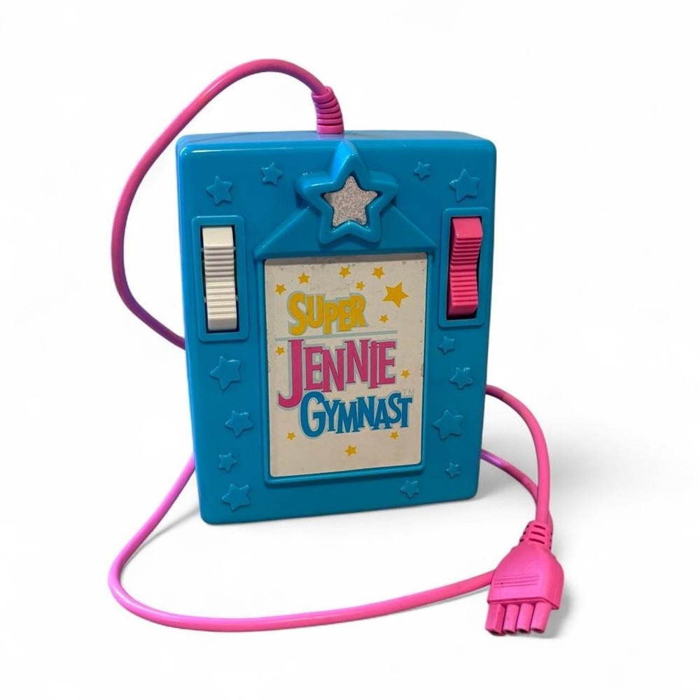 Vintage 1993 Mattel Super Jennie Gymnast Doll Accessory Control Box Blue Pink